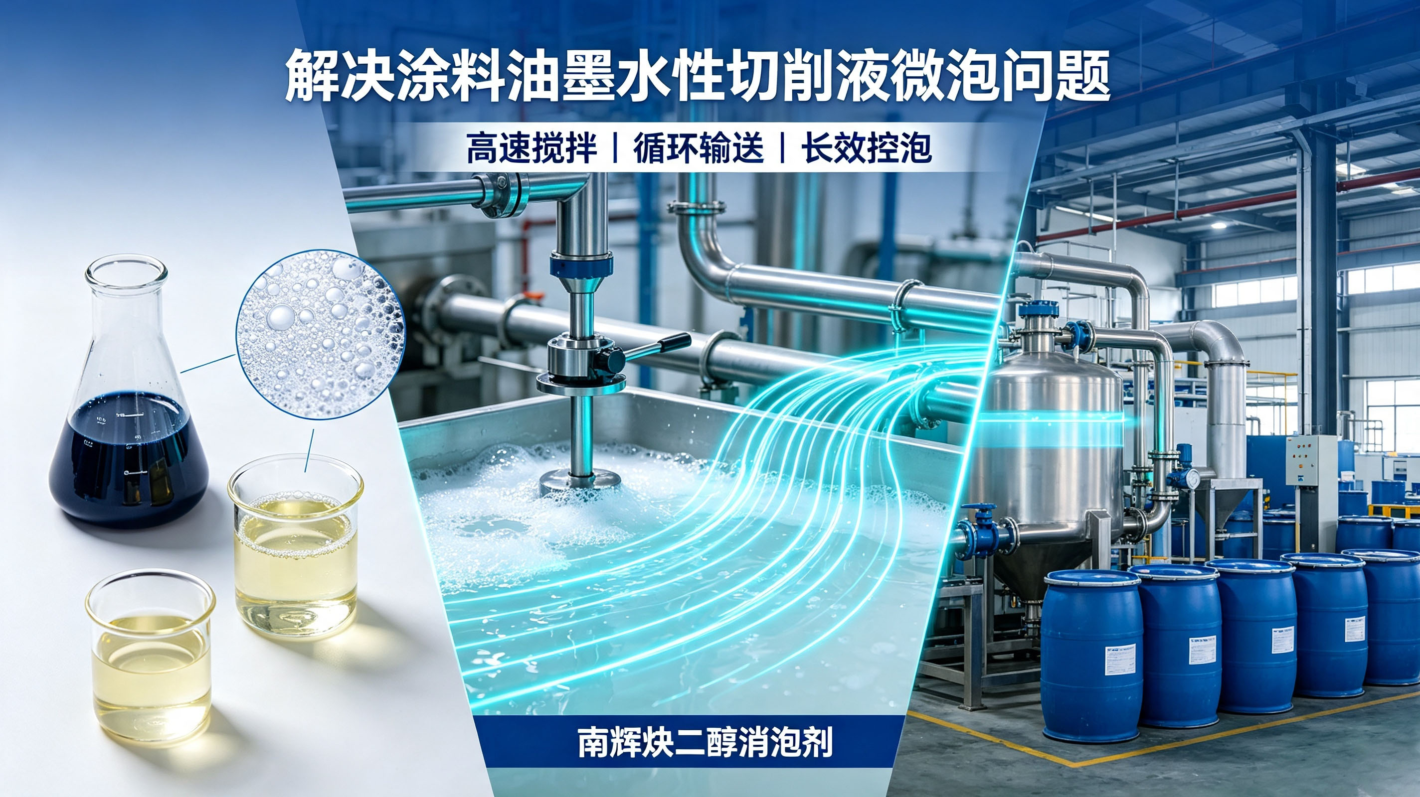 精细化工水性物料控泡材料应用场景