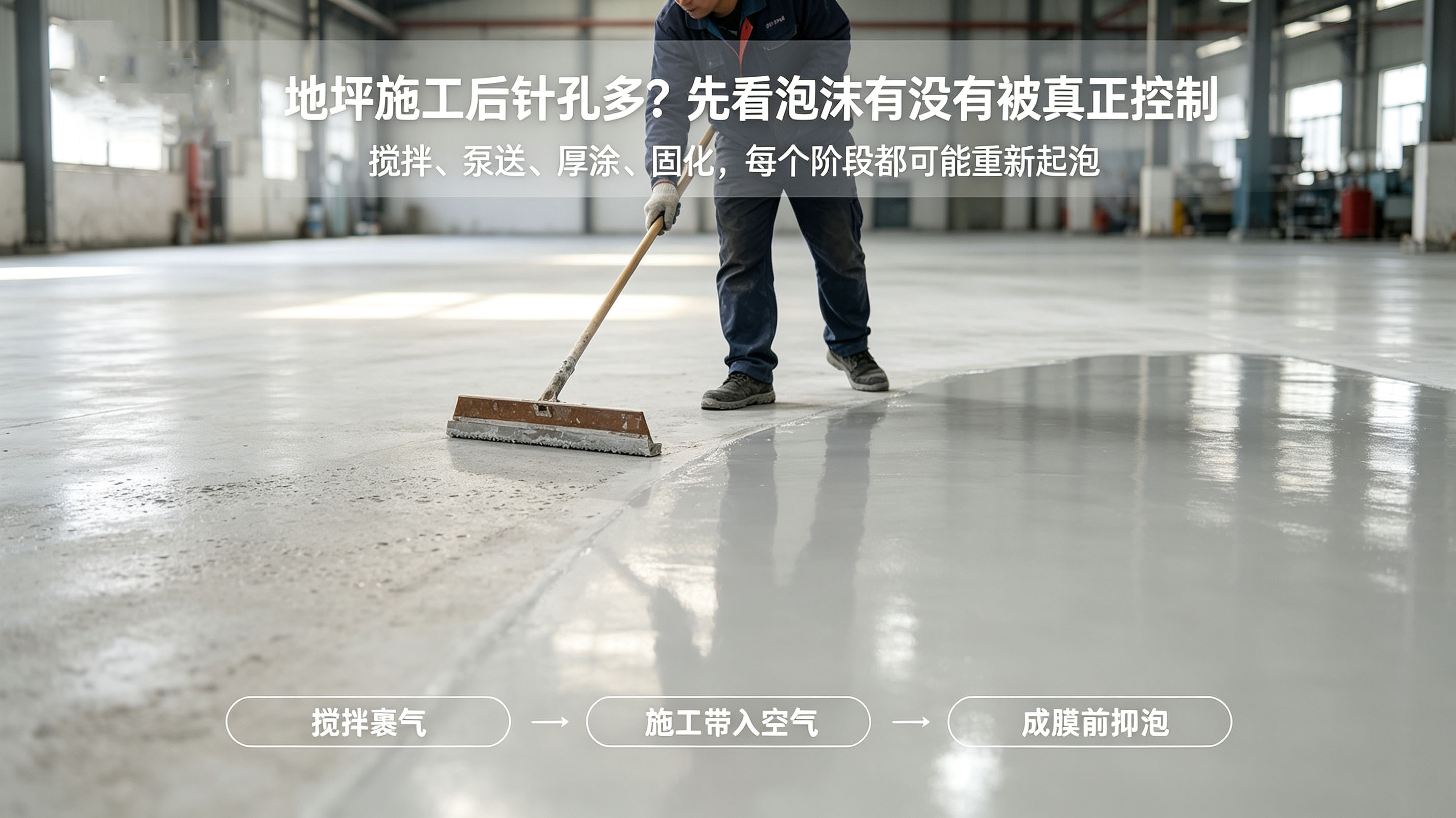 地坪施工阶段气泡的来源