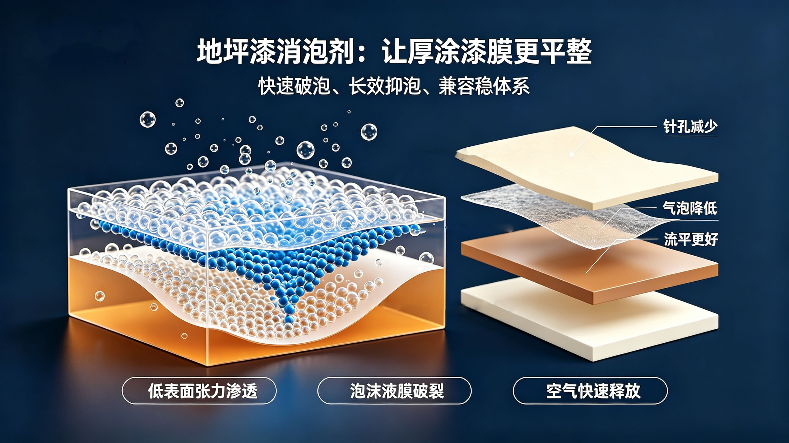 地坪漆消泡剂的作用机理
