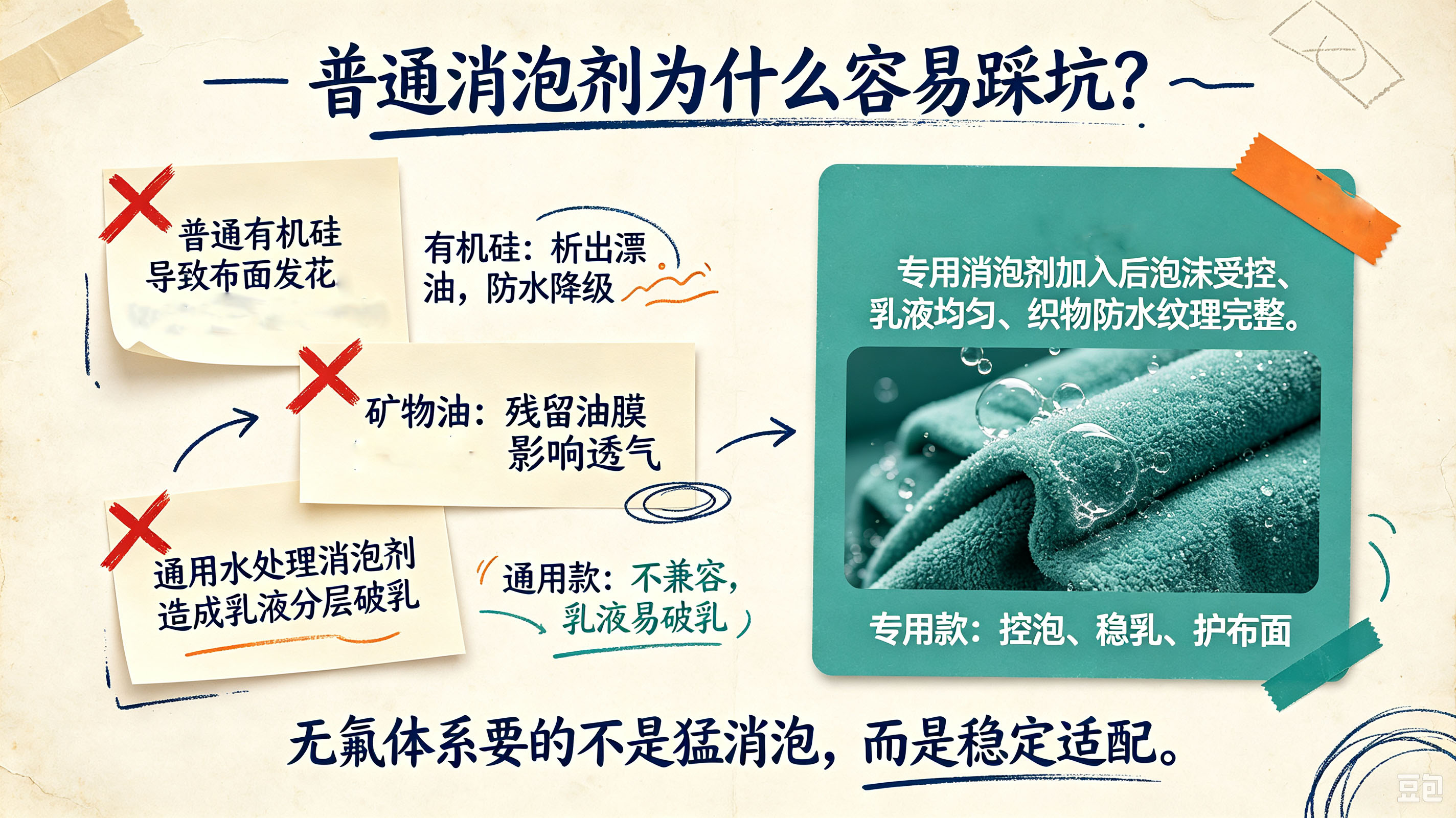 (普通消泡剂的不适配常见缺点)