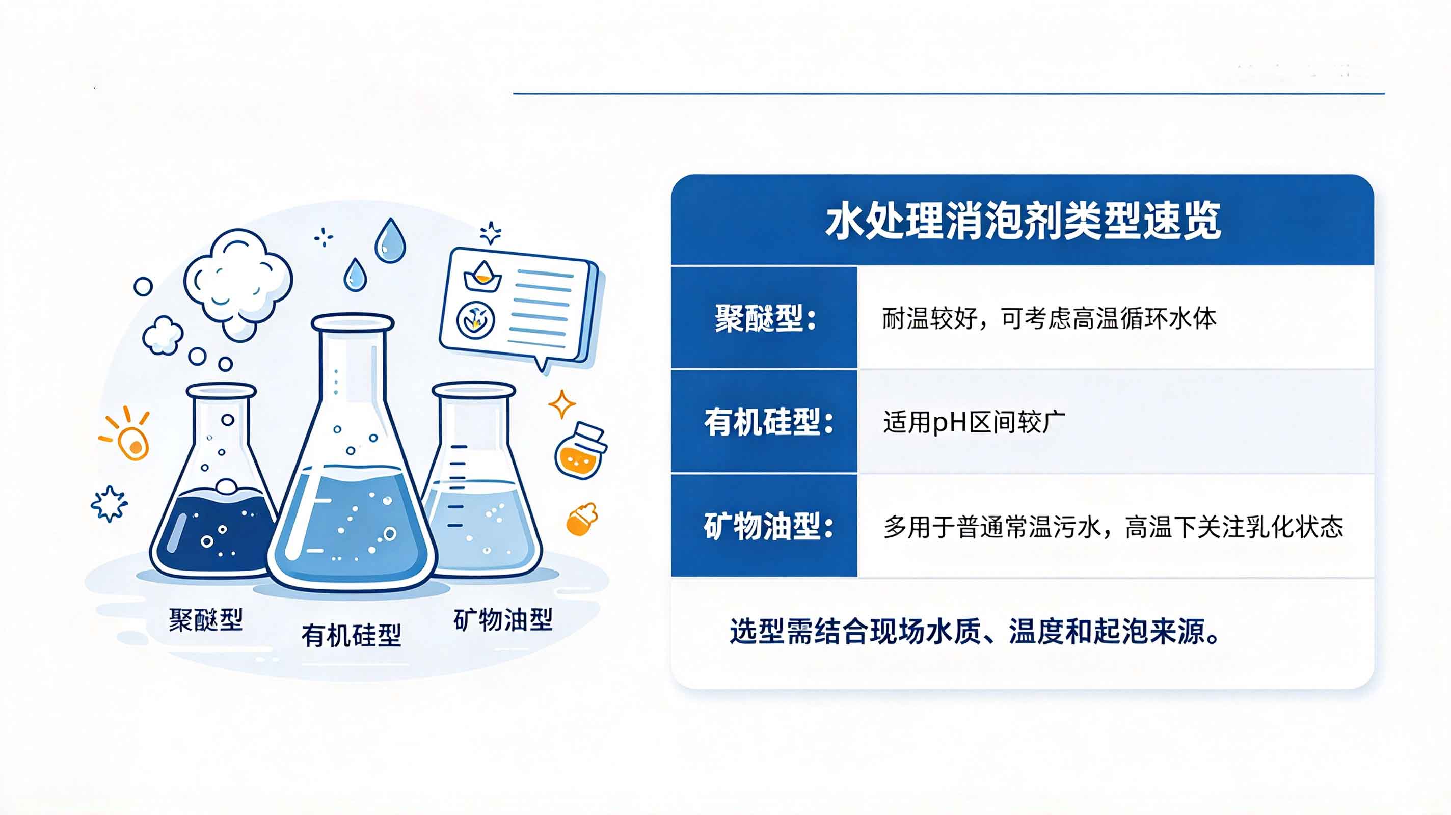 （水处理消泡剂常见类型）